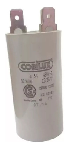 Capacitor Monofasico Corilux 35 Mf 450 Vac 