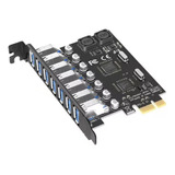 Placa Adaptadora Pci E Express X1 A 7 Puertos Usb 3.0 5gb/s