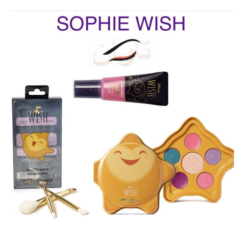 Palette Sophie Disney Wish + Gloss + Kit Pincéis