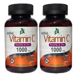 2x Vitamina C 1000mg 100 Un / Formula Zinc+rose Hips / Vegan