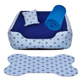 Kit Cama Casinha Caminha Pet Para Cachorro Lavável Grande