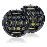 Par 7'' Redondos Faros De Led Angel Ojo Wrangler Jeep Yamaha