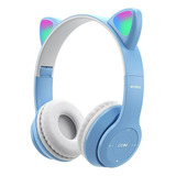 Audifonos On-ear Bluetooth Diseño Orejas De Gato Colores