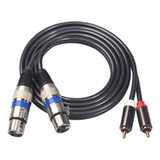 A Cable De Audio Fever Grade, 2 Rca Hembra, 2 Xlr Y 3 Pines