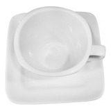 Set De 6 Taza Té Cuadrada 220ml Con Platillo