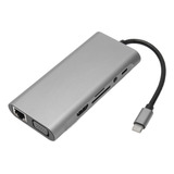 Hub Usb C 11 En 1, Interfaz Multimedia Hd, Vga Pd, 5 Gbps