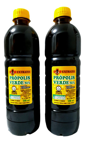 Extrato De Própolis Verde / 1 Garrafa De 500ml 