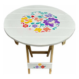 Mesa Plegable Matera Flores Multicolores