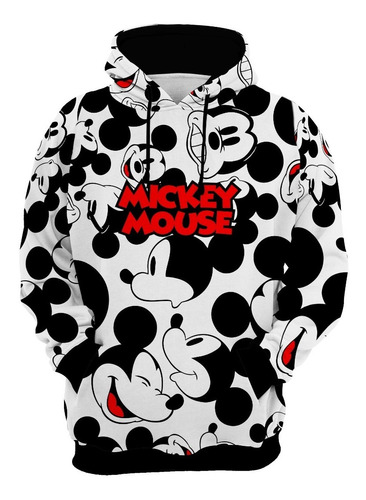 Moletom Blusa Mickey Mouse Caretas Face Desenho Full 308