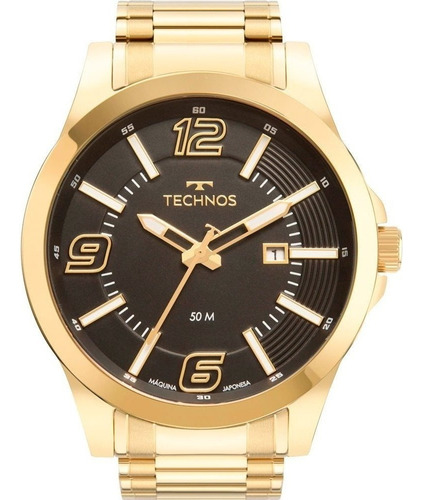 Relógio Masculino Technos Dourado 2115mwps/1p C/ Nf
