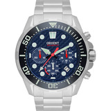 Relógio Masculino Orient Solartech Cronógrafo Mbssc260 Azul