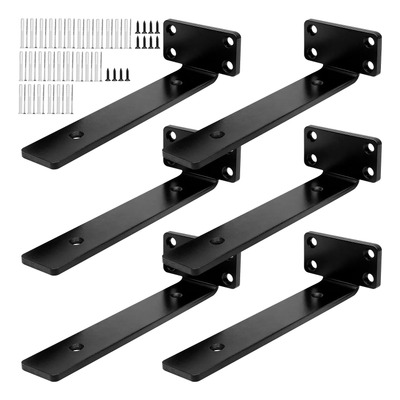 6 Bases Mensuales Repisa Soporte Estante Acero 15 Cm 4 Mm Gr