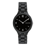 Reloj Para Mujer Calvin Klein Linked Ceramic 25200078 Negro