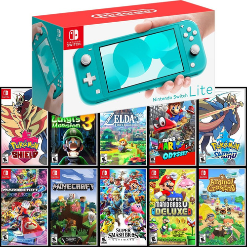 Nintendo Switch Lite Nuevo + 2 Juegos + 1 Kit De Protección