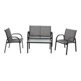  Juego Jardin Balcon Living Exterior Set De 4 Piezas