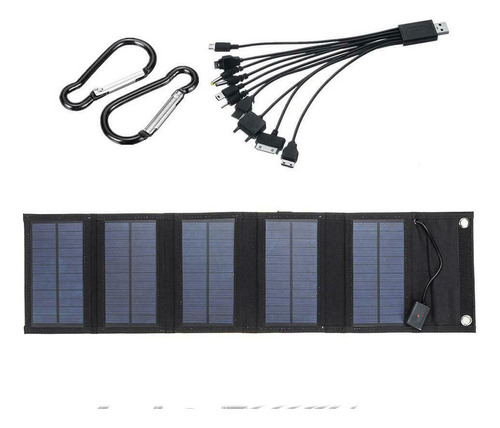 Carregador De Usb Painel Solar Dobrável Portátil De 12w*