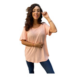 Remera Blusa Natural Espalda Cruzada Talle Grande