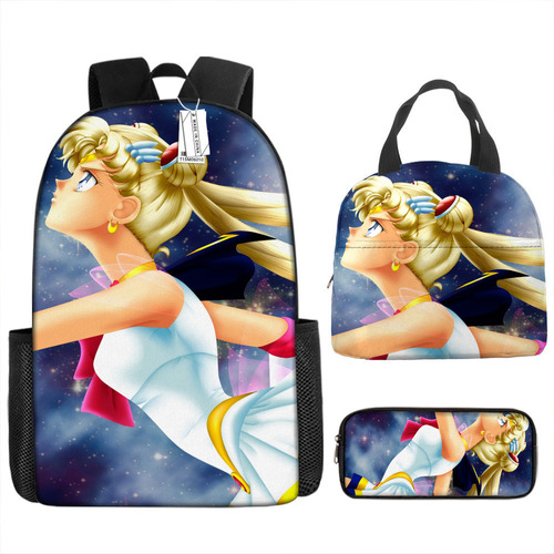 Mochila Sailor Moon, Bolsa De Comida, Estuche For Lápices,