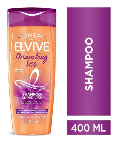 Shampoo Dream Long Liss Elvive L´oréal Paris 400ml X 2u