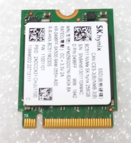 Ssd Sk Hynix Bc511 Dell 256gb Tlc Pci Express 3.0