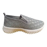 Zapatilla Pancha Mujer Brillos Gowell 2494 Elastizada 35/41