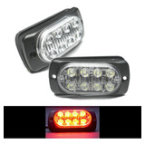 2barra Faro Lateral 8 Led Luz Roja Fija Estrobo 19 Funciones