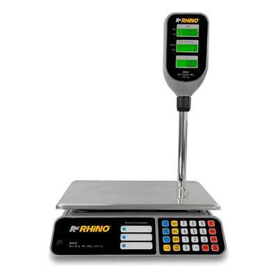Báscula Digital Con Torreta Para 40kg Rhino Bar8t Color Gris oscuro Peso máximo soportado 40 kg | Meses sin interés