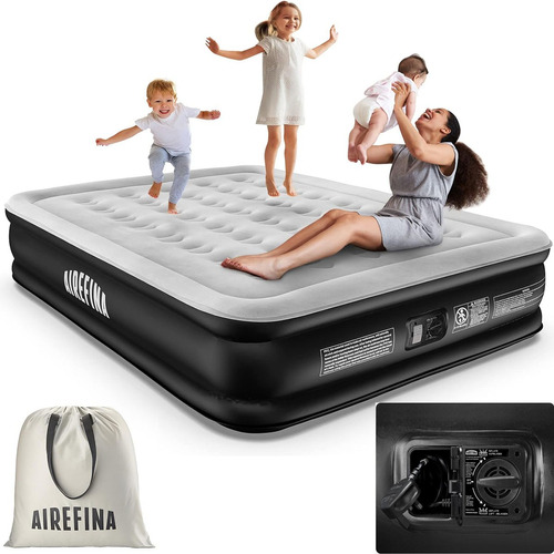 Colchon Inflable Queen Size Con Bomba Eléctrica Incluid