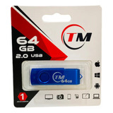 Memoria Usb 64 Gb Vel. Escritura De 2.0 14 Mb/s De Lectura