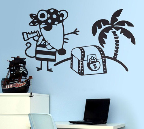 Vinilos Adhesivo Decorativo Cuarto Niños Niñas Pirata Palmer