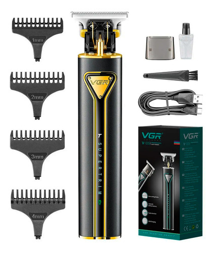 Maquina Corta Pelo Barba Trimmer Vgr V-009 Led Inalámbrica