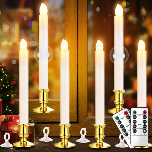 Yaungel Velas De Ventana, Paquete De 6 Velas Led De Navidad