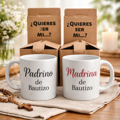 Taza Quieren Ser Mis Padrinos Recuerdo, Boda, Bautizo, Xv, P | Meses sin interés