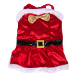 Vestido Navideño De Dollys Con Ribetes De Piel Sintética Roj