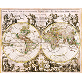 Cuadro Mapa Mapamundi Nova Orbis Tabula De Hubert Jaillot