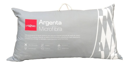 Almohada Rosen Argenta Microfibra 50x90 Pack X 2 Un Mirafale