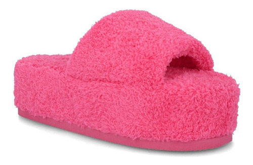 Pantufla Mujer Plataforma 5.5cm Color Fiusha 713-61