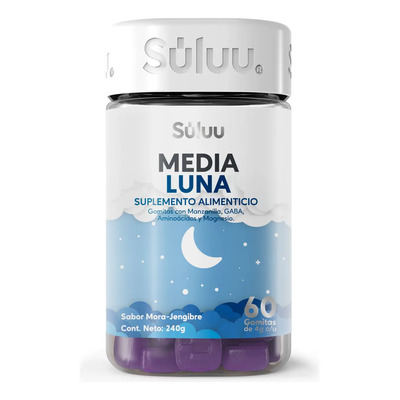 Súluu Media Luna | Gomitas Para Dormir | Sueño Profundo, Duradero Y Reparador | Magnesio, Manzanilla, Gaba, L-teanina, L-triptófano, Vitaminas | Insomnio | Sleep Gomitas | Sin Melatonina | Sin Gluten | MercadoLibre