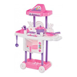 Cozinha Infantil Riva Chef Rosa Com Rodinhas Calesita - 1302