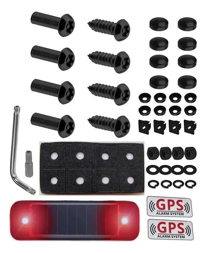 Aootf - Tornillos Antirrobo Para Placa De Coche, Tornillos De Acero Inoxidable, Tornillos De Seguridad Para Placas Delanteras Y Traseras, Con Tapas