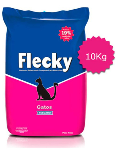 Alimento Animales  Gato 10 Kg Flecky Alimentos P/mascotas