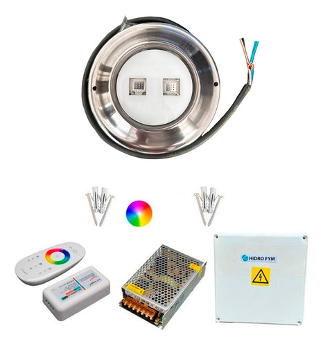 Luces Para Pileta 20w Rgb Kit De 1 Luz+ Componentes