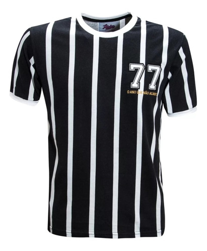 Camisa Corinthians Liga Retrô 1977 Listrada Original 
