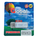 Memoria Usb Pendrive Global 32 Gb Usb 2.0 Flash Blanco X4