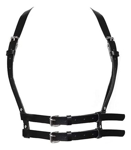 Belt Belt Leather Body Chest Chain Black