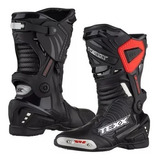 Botas  Moto Texx Pista Super Tech V2 Negro Solo En Mg Bikes