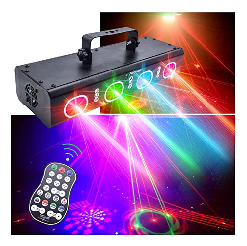 Luces De Fiesta Dj, 3d Efecto Sonido Láser Sensible,