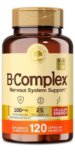 Complejo B Sistema Nervioso 120 Cáps De 700mg B-complex, Naturelab Sin Sabor