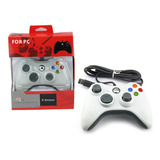 Controle Usb Xbox 360 Compatível Com Computador Pc Branco