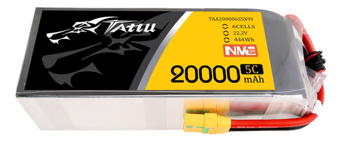 Batería Lipo Tattu 6s 22.2v 20000mah 5c Con Conector Xt90s